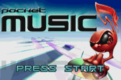 Pocket Music title screen for GameBoy Advance